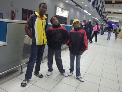 at the airport in PE